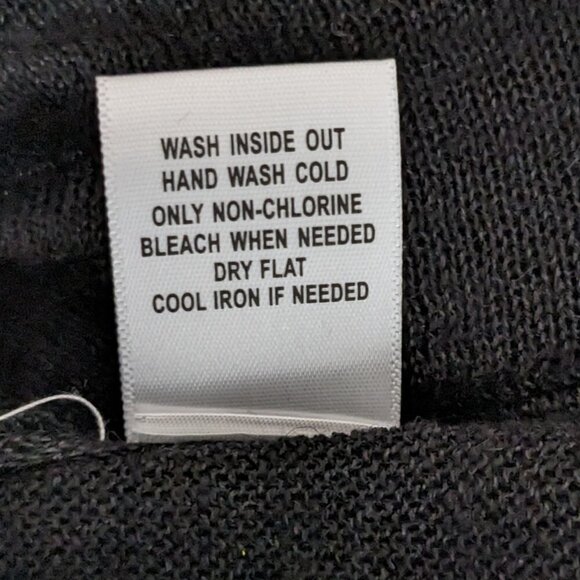 Women's ELLE, Black, Lace Front, 3/4 Sleeves, Pullover Tunic Top; Size XS - Picture 7 of 7